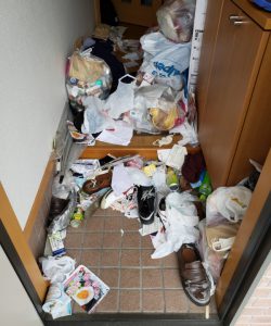靴、家庭ごみ、その他備品類を回収させて頂きました。